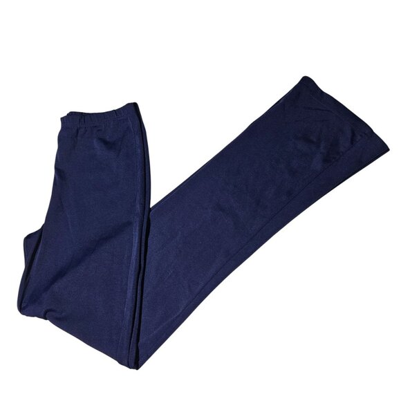 Elle Pants - Elle Wide Leg Lounge Pants Womens Size Small Navy Blue Leggings Elastic Waist